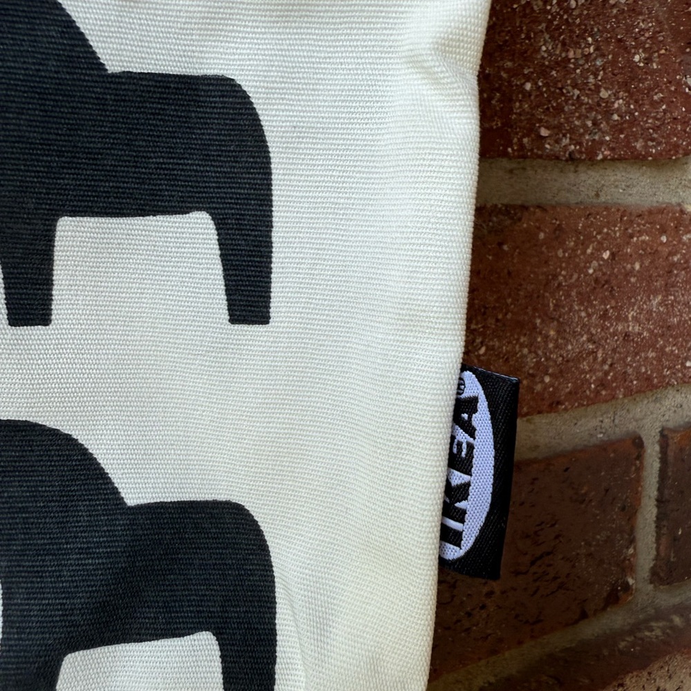 IKEA Cream and Black CanvasTote Bag - Picture 5 of 8